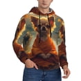 thumbnail image 2 of Naloa Maple Leaf Meditating Chihuahua Men's Casual Hooded Collar Drawstring Hoodies Pullover Sweatshirts Casual Long Sleeve Shirts-4X-Large, 2 of 7