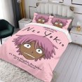thumbnail image 3 of Cartoon 3 Piece Bedding Set Neo Yokio Comforter Set Cute Duvet Cover Sets Super Soft Girls Bedding Set Kids Bedroom Gifts,1 Duvet Cover with 2 Pillowcases Full, 3 of 6
