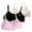 Pink+Black+Beige, variant on URMAGIC Girls Pads Adjustable Straps Bra,3-Pack Teenage Wirefree Bralette Back Closure Training Bras
