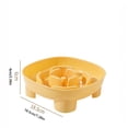 thumbnail image 2 of Slow Feeder Dog Bowls Flower Square Shaped Pet Food Bowl for Large and Small Dogs, Anti-Tipping Four-Legged Puzzle Feeder for Healthier Eating Habits, Green, Pink, or Yellow, 1pc, 2 of 2