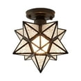 thumbnail image 2 of Five-Pointed Star Crystal Ceiling Light - Shatterproof LED Fixture for Entryways (25x20x20cm, Black), 2 of 9