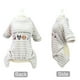 thumbnail image 4 of Pijamas para perros pequeños, niños y niñas, ropa para cachorros de 4 patas, mono cálido de invierno para perros, machos y hembras (gris) L, 4 of 7