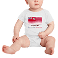 thumbnail image 2 of Proud to Be Bermudian American Flag Cute Baby Bodysuits Newborn Clothes (White, 18-24 Months), 2 of 5