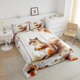 thumbnail image 4 of Erosebridal 3D Squirrel Bedding Queen Comforter Set, Watercolor Flower Down Comforter, Rustic Animal Decor, Ultra Soft 3pcs, 4 of 8