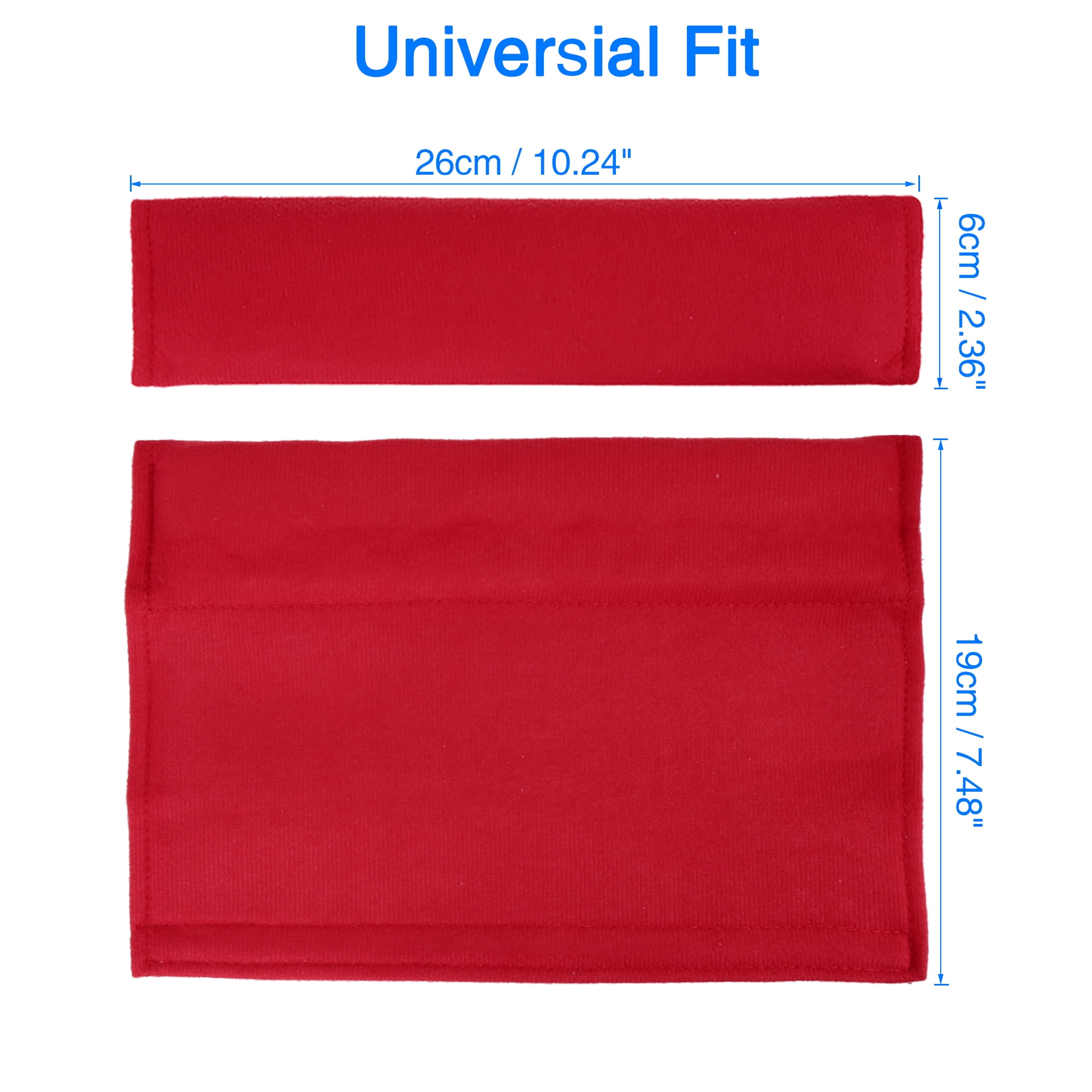 Unique Bargains 4 Pieces Car Seat Belt Cover Shoulder Pad Strap Cushion Red