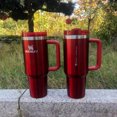 thumbnail image 4 of Vaso aislado al vacío de acero inoxidable taza caliente de 40oz taza de café rosa claro rosa, 4 of 4