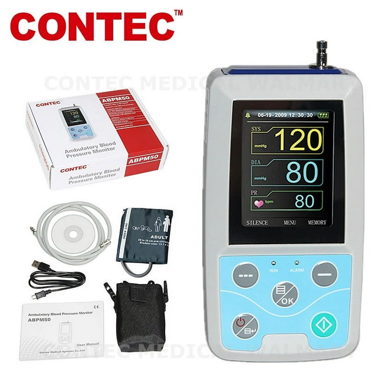 CONTEC Ambulatory Blood Pressure Monitor+Software 24h NIBP Holter(one Adult  Cuff)
