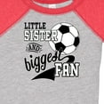 thumbnail image 4 of Inktastic Little Sister and Biggest Fan Soccer Player Girls Baby Bodysuit, 4 of 5
