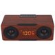 thumbnail image 3 of Altavoz Bluetooth de madera Reloj digital Altavoz inalámbrico compatible con reproducción de tarjeta de memoria auxiliar Bluetooth Grano de madera marrón, 3 of 5