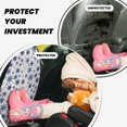 thumbnail image 4 of Fuzoiu blue Snowflake Prints Print 2 Pack Kick Mat Back Seat Protector With 3 Storage Pockets, Universal Car Seat Back Organizer For Kids Pets, Waterproof Backseat Protector For Most Car, 4 of 8