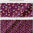 thumbnail image 2 of Soimoi Pink Cotton Voile Fabric Leaves,Star & Cute Animals Kids Fabric Prints By Yard 42 Inch Wide, 2 of 7