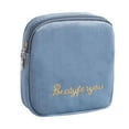 thumbnail image 3 of Bolsa De Almacenamiento De Toallas Sanitarias 13x13x4cm Bolsa Para Copa Menstrual Para Ni?as, Adolescentes Y Mujeres, Azul SM SunniMix Bolsa de período portátil, 3 of 8