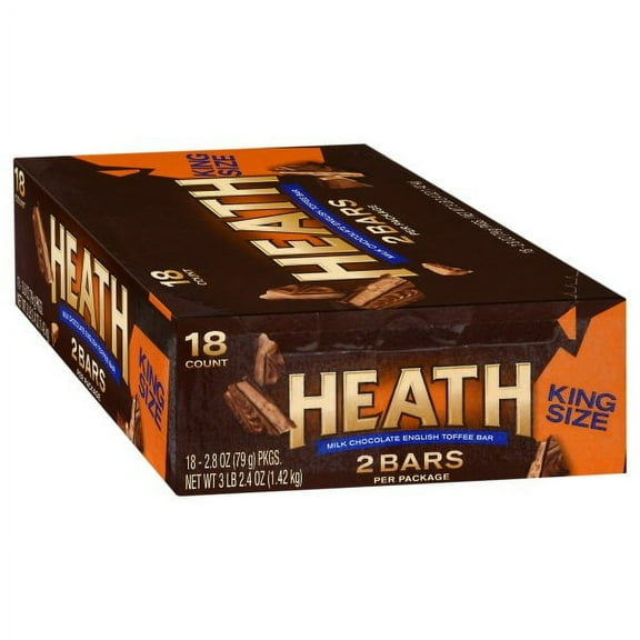 Heath King Size English Toffee 18 - 2.8 oz Packages