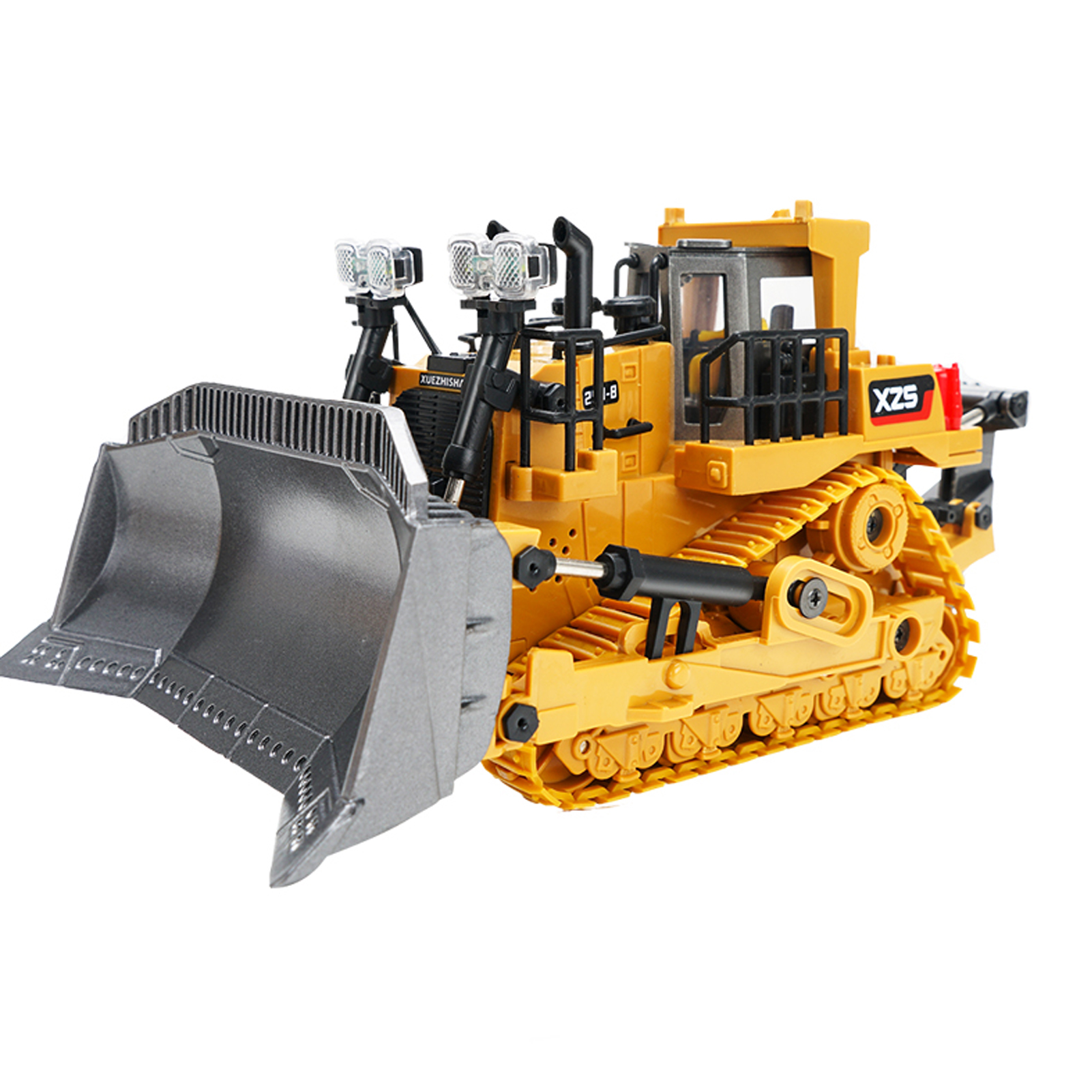 1:24 2.4G 9CH RC Bulldozer Alloy Bucket RC Tractor Truck Construction Engineering Vehicles with One Key Demonstration Lighting Simulation Sound Function Educational Toys for Kids - image 3 of 7