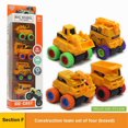 thumbnail image 1 of Alloy Cartoon Large Wheel Car Model 4-Piece Set of Engineering Car Construction Car Children‘S Q Version Model, 1 of 8