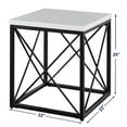 thumbnail image 2 of Steve Silver Skyler White Genuine Marble Top Square End Table, 2 of 6