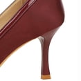 thumbnail image 4 of Women Square Toe High Heels 7.5CM Stiletto Sexy Satin Pumps Wedding Evening for Bride Prom Party, 4 of 5