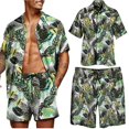 thumbnail image 2 of Chemises Hawaïennes pour Hommes Chemises Décontractées à Manches Courtes Imprimées Ensemble de Shorts, 2 of 4
