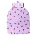 thumbnail image 2 of Cute Backpack - Portable Lightweight Kids School Bag, Backpack for Girls Boys, Fashionable All-match Outdoor Pack, Reliable Student Daily Use Shoulder Bag, Purple Strawberry Backpack, 2 of 7