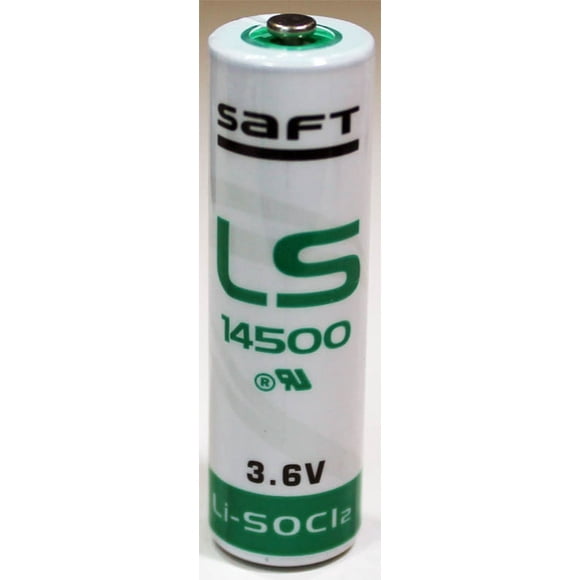 LS14500-BA-AA AA 2450mAh 3.6V Lithium Thionyl Chloride Button Top Battery (Pack of 2)