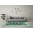 thumbnail image 3 of Ahgly Company Indoor Rectangle Abstract Light Blue Modern Area Rugs, 4' x 6', 3 of 4