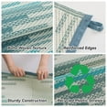 thumbnail image 5 of SIXHOME Outdoor Rug Carpet 5'x8' Waterproof Reversible Patio Rug Portable Modern Indoor Outdoor Rug Plastic Straw Rug for RV Camping Garden Picnic Deck Backyard Boho Porch Decor Teal and Gray, 5 of 7