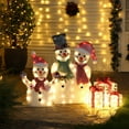 thumbnail image 3 of 2-Piece Snowman Family Trio Lighted Holiday Decoration, 3 of 5