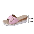 thumbnail image 4 of Viluyesy Womens Slide Wedge Sandals, Slip-On Casual 2026 Open Toe Summer Fashion Platform Shoes Pink US9.5, 4 of 9
