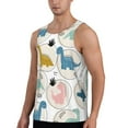 thumbnail image 2 of Xecao Cute Dinosaurs Men's Tank Top Workout Quick Dry Sleeveless Gym Jogging Muscle Shirts Summer Swim Beach Tops, 2 of 9