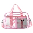 thumbnail image 4 of Bolso de mano transparente, bolsa de tipo para compras, desplazamientos diarios, viajes de negocios y otros viajes. Rosa, 4 of 8