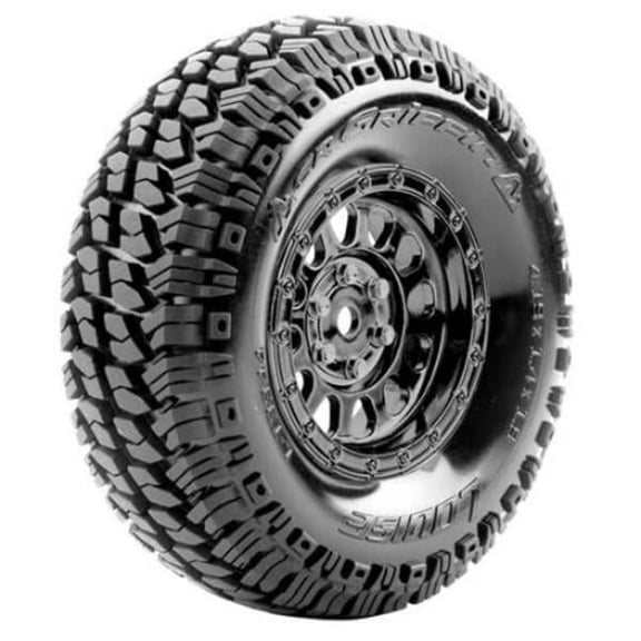 Louise RC LOUL-T3344VBC 1.9 in. Black & Chrome Rim 1-10 Scale Super Soft CR-Griffin Class 1 Tire