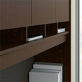 thumbnail image 3 of Series C Left Handed Bow Front U Shaped Computer Desk with Hutch in Mocha Cherry, 3 of 7