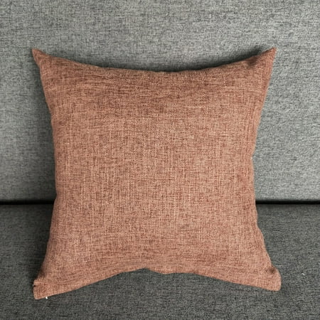 

MRULIC Decorative Lining Linen Square Pillow Sofa Cushion Light Linen 40 CM Coffee