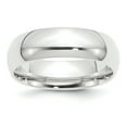 thumbnail image 1 of Platinum 8mm Half-Round Comfort Fit Lightweight Band Size 9, 1 of 1