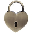 thumbnail image 4 of 1 Set Heart-Shaped Lock With Key Vintage  For Luggage Diary Book Jewelry Box 45x59mm, 4 of 8