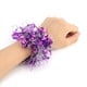 thumbnail image 2 of Adornos y accesorios con pompones y flores elásticas moradas para porristas, 2 of 3