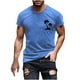 thumbnail image 1 of Camisas de Manga Larga para Hombres Casual Impreso Cuello Girado Abajo, Lado Dividido Botón Abajo Blusa para Al Aire Libre, Diario Y Primavera Verano, 1 of 5