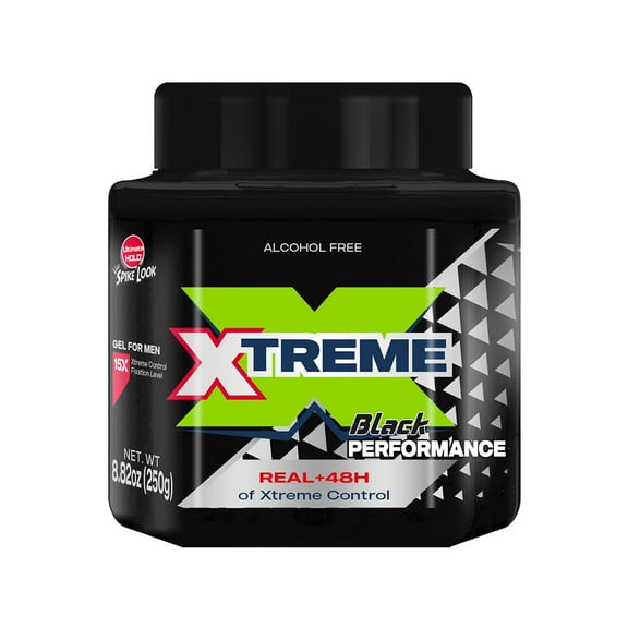 Gel Xtreme Styling Gel Dark Black 8.5 oz for All Hair Types