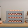 thumbnail image 4 of 4 Tiers Egg Holder for Fridge - 4-Layer Automatic Egg Rolling Dispenser, Space-Saving Large Capacity Dedicated Rolling Egg Storage Box for Refrigerator Eggs Storage Container (White), 4 of 5