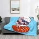 thumbnail image 2 of Fotbe Sushi Salmon Surfing Manta de Franela con Estampado, Manta Ultrasuave para Cama, Sofá, Auto, Hipoalergénica y Antibolitas-40"x30", 2 of 6