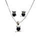 thumbnail image 1 of COLLAR DE BUHO NEGRO CON ARETES DE PLATA, 1 of 4