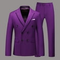 thumbnail image 7 of SDNall Mens Dress Pants, Water Color Set, Mens Suit Jackets, Mens Solid Color Dress Performance Outfit Stage Performance Button Long Sleeved Jacket Long Pants Suit Set, Buttons for Pants, 7 of 7