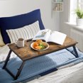 thumbnail image 3 of SONGMICS Bureau pour Ordinateur Portable, Plateau de Déjeuner pour Lit et Sofa, Dessus Inclinable Réglable, Brun Foncé Rustique ULLD110B01, 3 of 5