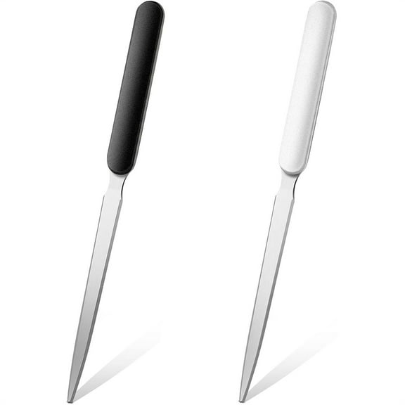 NOGIS Letter Opener Sword Stainless Steel Envelope Openers Slitters Mail Opener Lightweight Letter Knives for Office Home Supplies, 2 Pieces(White, Black)