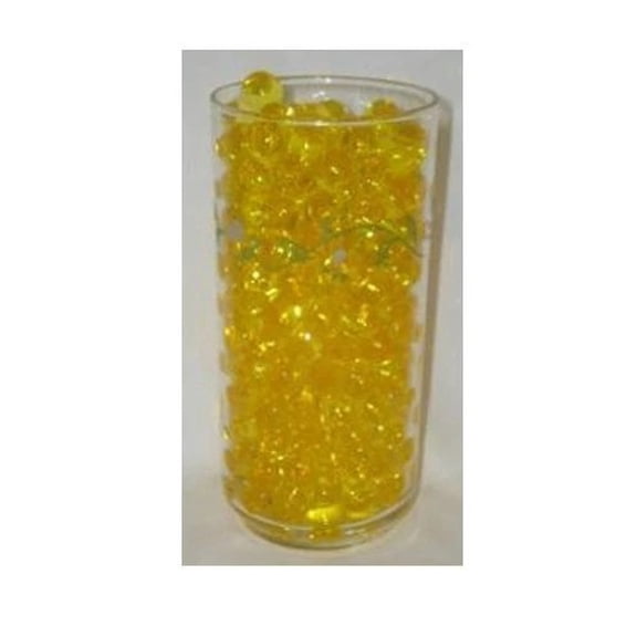 Yellow lemon drop Water Beads - Vase Fillers for Use with LED wedding party Water Submersible Lights , Tea Lights & Floating Candles