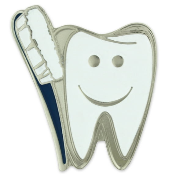 PinMart's Dental Tooth with Brush Dentist Enamel Lapel Pin