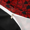 thumbnail image 4 of Erosebridal Cartoon Loves Pattern Duvet Cover Set,Red Black Heart Print Bedding Full For Men Women 3-Piece,No Comforter,Reversible, 4 of 6