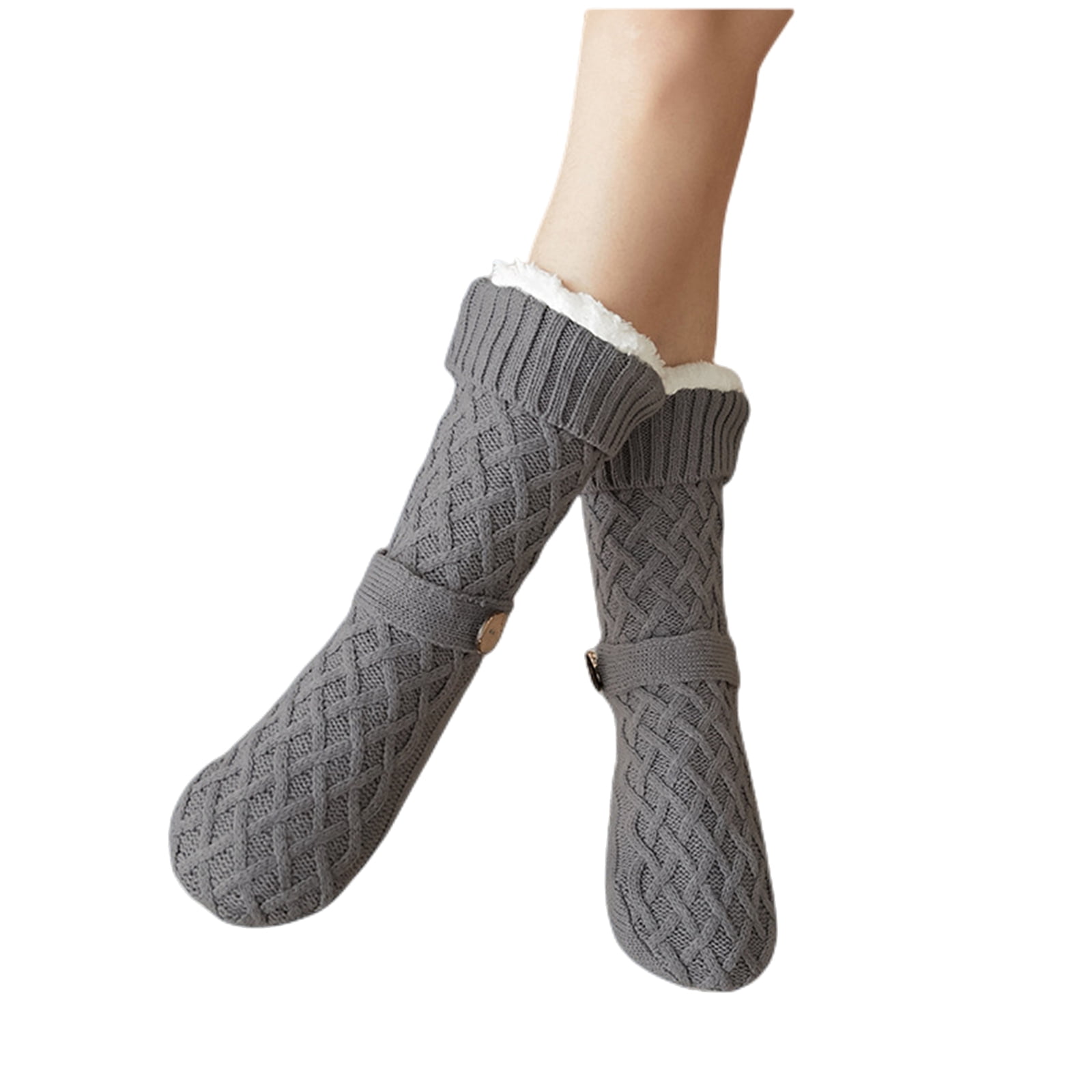 Women's Slipper Socks with Grips Non Slip Soft Cozy Fuzzy Fleece Lined