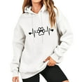thumbnail image 1 of WILLBEST Sudadera para Mujer, Estilo Casual y A La Moda, con Estampado de Huellas de Gato, Sin Bolsillos y con Cordón Ajustable Chica​​, 1 of 3