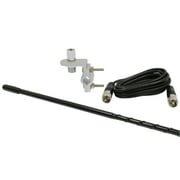 TruckSpec TS-83B Black 3 Foot Single Mirror Mount CB Antenna Kit with 9 Foot Cable Truck Car CB Radio Kit with Antenna Mount Cable